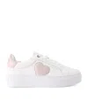 Kurt Geiger Leather Lana Heart Low-top Sneakers In Pink