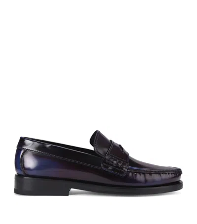 Kurt Geiger Leather Lombard Loafers In Blue