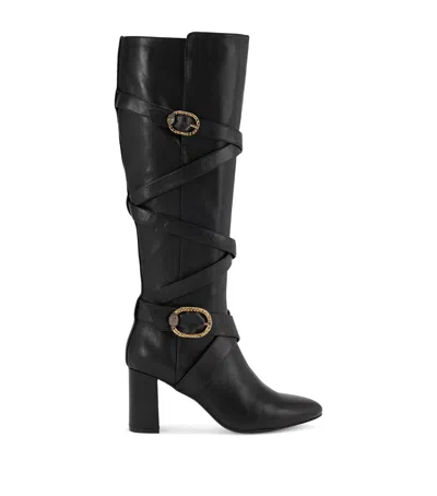 Kurt Geiger Leather Mayfair Knee-high Boots 80 In Black