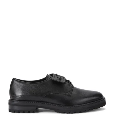 KURT GEIGER LEATHER MERCER CLEAT DERBY SHOES