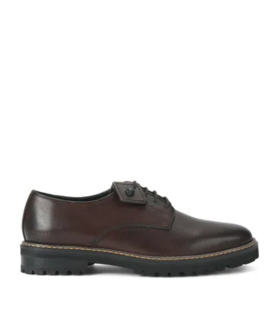 Kurt Geiger Leather Mercer Cleat Derby Shoes In Brown