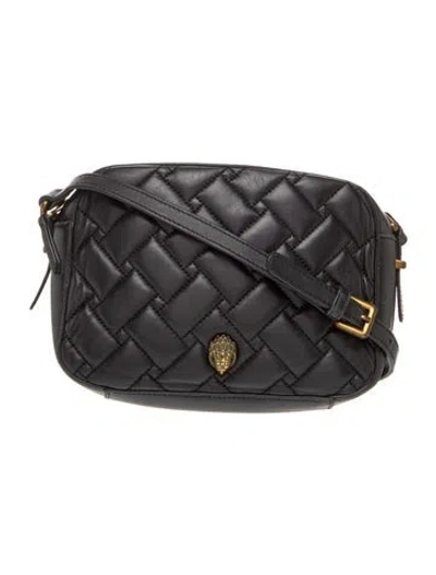 Pre-owned Kurt Geiger Leather Messenger Bag In Black/grey