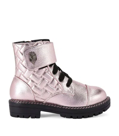 Kurt Geiger Kids' Mini Kensington Strap Boot In Pink