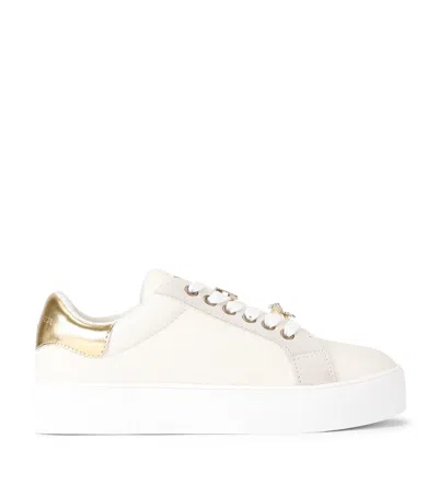 KURT GEIGER LEATHER MINI LANEY CHARM SNEAKERS