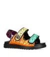 Kurt Geiger Mult/other Mini Orson Quilted Leather Sandals 6-7 Years Eur 31 / 12.5 Uk In Multi