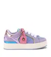 Kurt Geiger Leather Mini Southbank Tag Sneakers In Purple