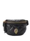 Kurt Geiger Leather Mini Wrist Bag In Black