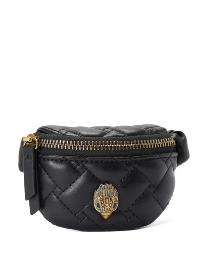 Kurt Geiger Leather Mini Wrist Bag In Black