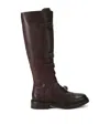 Kurt Geiger Leather Monument Strap Knee-high Boots In Brown