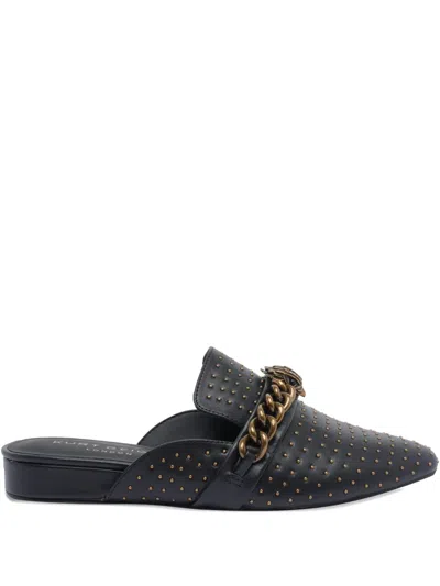 Kurt Geiger Chelsea Chain Strap Mules In Schwarz
