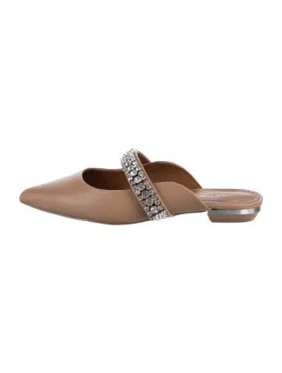 Pre-owned Kurt Geiger Leather Mules In Brown/neutrals