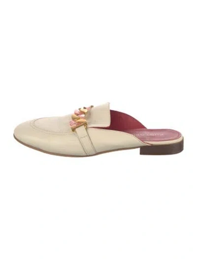Pre-owned Kurt Geiger Leather Mules In Neutrals