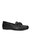 Kurt Geiger London Womens Black Eagle-embellished Leather Moccasins In Black