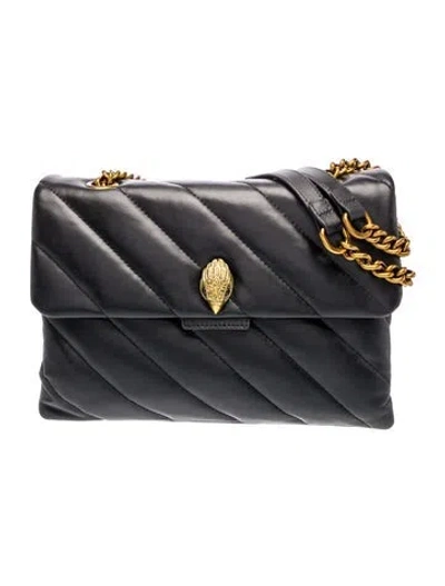 Pre-owned Kurt Geiger Leather Shoulder Bag In Black