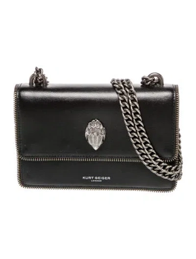 Pre-owned Kurt Geiger Leather Shoulder Bag In Black