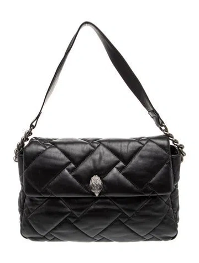 Pre-owned Kurt Geiger Leather Shoulder Bag In Black