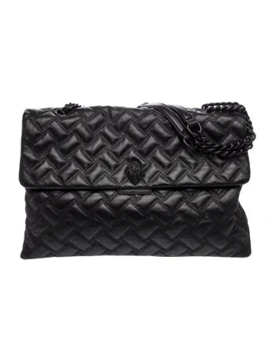 Pre-owned Kurt Geiger Leather Shoulder Bag In Black