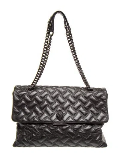 Pre-owned Kurt Geiger Leather Shoulder Bag In Black