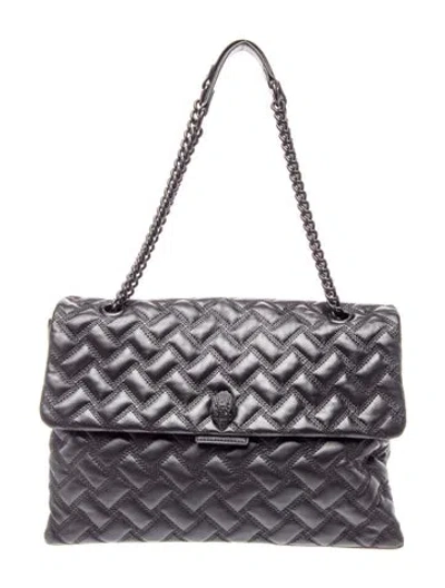 Pre-owned Kurt Geiger Leather Shoulder Bag In Black
