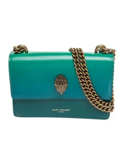 Pre-owned Kurt Geiger Leather Shoulder Bag In Blue