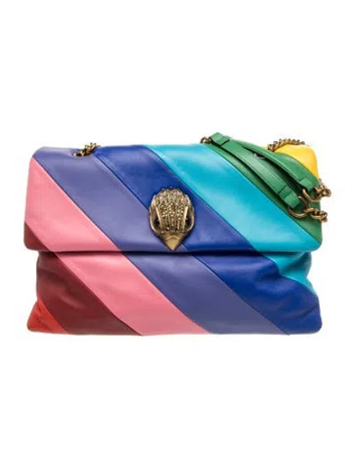 Pre-owned Kurt Geiger Leather Shoulder Bag In Blue