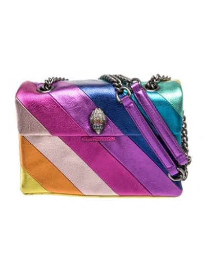 Pre-owned Kurt Geiger Leather Shoulder Bag In Blue/pink