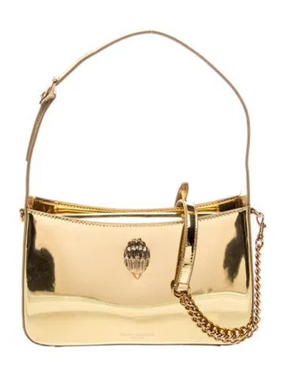 Pre-owned Kurt Geiger Leather Shoulder Bag In Gold/neutrals