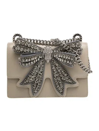 Pre-owned Kurt Geiger Leather Shoulder Bag In Grey