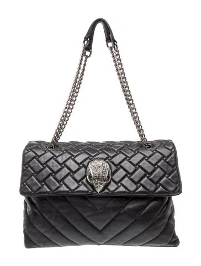 Pre-owned Kurt Geiger Leather Shoulder Bag In Grey