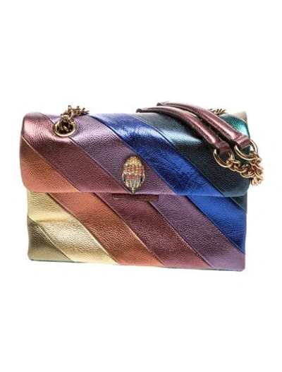 Pre-owned Kurt Geiger Leather Shoulder Bag In Metallic/pink
