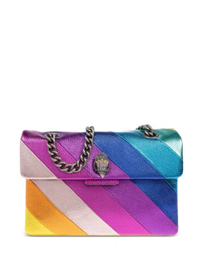 Kurt Geiger Leather Shoulder Bag In Purple