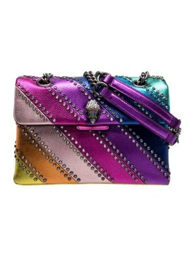 Pre-owned Kurt Geiger Leather Shoulder Bag In Purple