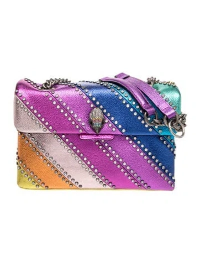 Pre-owned Kurt Geiger Leather Shoulder Bag In Purple