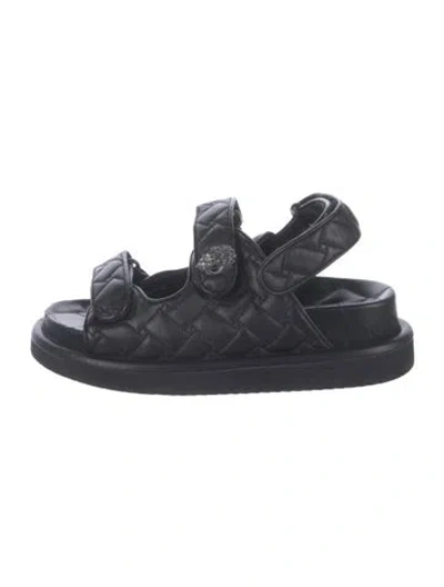 Pre-owned Kurt Geiger Leather Slingback Sandals In Black