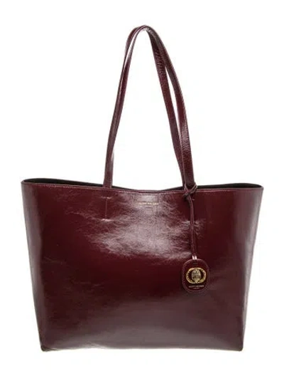 Pre-owned Kurt Geiger Leather Tote In Burgundy