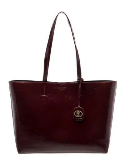 Pre-owned Kurt Geiger Leather Tote In Burgundy