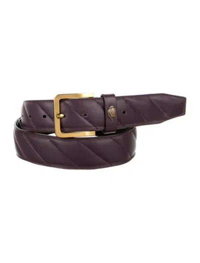 Pre-owned Kurt Geiger Leather Waist Belt In Purple