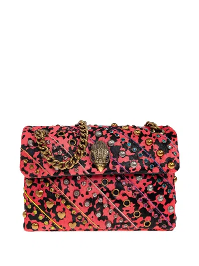 Kurt Geiger Leopard-print Embellished Tote Bag In Red