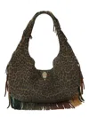 Kurt Geiger London Shoreditch Fringe Hobo Bag In Brown