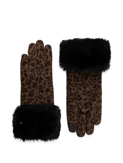 Kurt Geiger Leopard-print Gloves In Animal Print