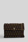 Kurt Geiger Lg Kensington Studs Tote In Brown Leather In Brown
