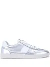 Kurt Geiger Metallic Lloyd Sneakers In Silver