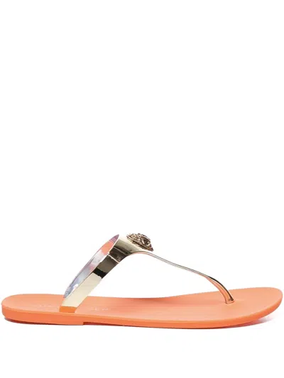 Kurt Geiger Logo-embellished T-bar Sandals In Multi