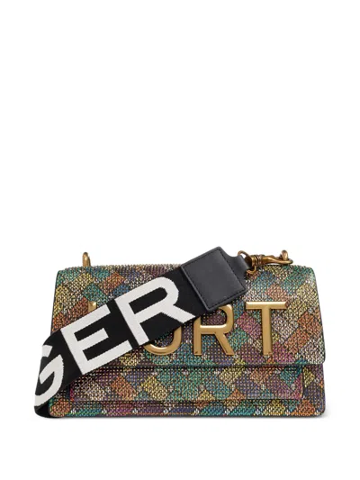 Kurt Geiger Logo-plaque Cross Body Bag In Green