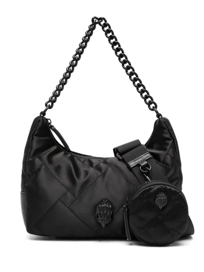 Kurt Geiger Logo-plaque Quilted Crossbody Bag In Black