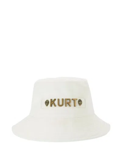 Kurt Geiger Logo-plaque Appliqué Bucket Hat In White