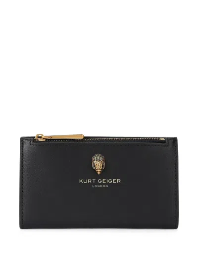 Kurt Geiger Logo-plaque Bi-fold Wallet In Black
