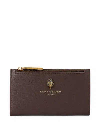 Kurt Geiger Logo-plaque Bi-fold Wallet In Brown