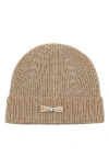 Kurt Geiger London 2-pack Micro Bow Cuff Beanie In Camel