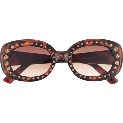 Kurt Geiger London 50mm Oval Sunglasses In Brown